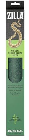 ZILLA Reptile Terrarium Floor Liners Green 30BR/40BR/50/65 Gallon, 17.25 x 35.25