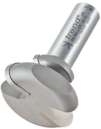 Trend Professional Drawer Pull Router Cutter Bit, 1/2 Inch Shank, 38mm Cut Diameter & 17mm Cut Length, Tungsten Carbide Tipped, 84/95X1/2TC