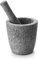 LACOR - 60518 - Mortero con Mano De Granito, 12 x 12 cm - Gris