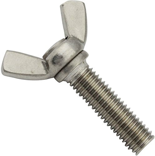 Flügelschrauben, amerik. Form (kantig) - M6x40 - (50 Stück) - ähnl. DIN 316 AF - Edelstahl A2 V2A - SC316 | SC-Normteile®