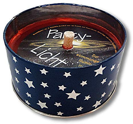 Ebersbacher Kerzenfabrik GmbH Flammschale Blechhülle, Zylindrisch, Unparfümiert, Galaxie, Outdoor, Paraffinwachs, Metall, Flammenlos, Ornate, 1 Wick, 10,5 cm, Gartenparty, Balkon, Terrasse