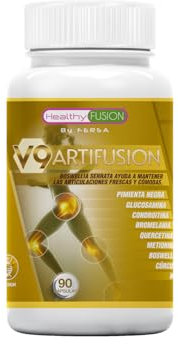 Healthy Fusion V9 Artifusion | Antiinflamatorio y Analgésico Articular | Cúrcuma, Glucosamina, Condroitina, MSM y Boswellia | Elimina dolores de articulaciones y músculos | Repara Cartílagos | 90 U