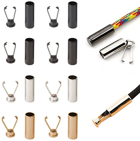 NINVVS 8 Pieces of Rope Stoppers, Rope Head Buttons, Laces Buckles, Laces Heads, DIY Rope Stoppers, Decorative Buckles for Sweatshirts, Pants, Cap Cords