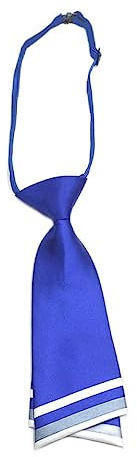JKQBUX – Cravatta per donne, uniforme, con cinghia a righe, regolabile, uniforme, già annodata, cravatta da collo per ragazze, accessori per lavoro e cerimonie, Zaffiro, 7W*24L