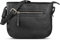ROYALZ 'Cheyenne' Moderne kleine Umhängetasche Damen Leder Damenhandtaschen Echt-Leder Vintage Schultertasche klein, Farbe:Schwarz