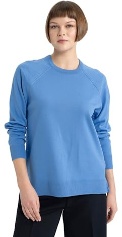 DeFacto Moda da Donna - Elegante Maglione a Maglia Camicette e Tuniche da Donna - Selezione di Maglioni - Maglione a Maglia fine Cardigan e Maglioni, Blu Reale, M