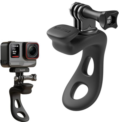 BeisDirect Camera Flexible Tube Mount Bike Motorcycle Handlebar Roll Bar Fishing Pole Ski Holder Accessories for Insta360 Ace Pro/DJI Action 3 4 Camera Mount Flexible Silicone Band (Black)