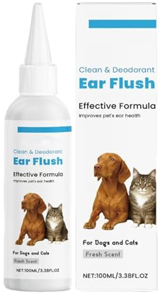 Hailerio Lotion Nettoyante pour Oreilles De Chien | Flacon de 100 ML pour Nettoyage des Oreilles - Formule Efficace Apaise Les Démangeaisons Et Nettoie,pour Toilettage Et Nettoyage des De