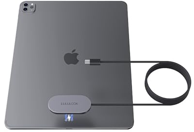 LULULOOK Caricabatterie magnetico wireless per iPad Pro da 11 pollici (1st/2nd/3rd/4th), iPad Air da 11 pollici (M2/M3/M4) e iPad Air da 10,9 pollici (4th/5th), 18 W di ricarica rapida Smart Connector
