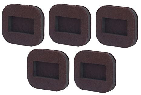 LUCKDANO Möbelhjulstoppare Förpackning med 5 Filtunderlägg för Rullstol, Lämpliga för Att Skydda Möbelhjulen på trä- och Klinkergolv.Universalstorlek 8x7x2cm, Stabil Design (Brun)