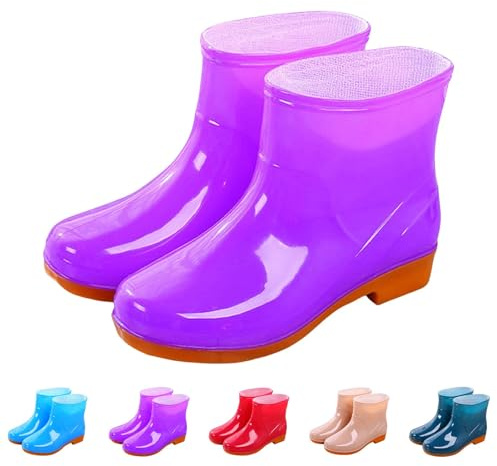 Generiska damregnstövletter, korta stövletter, dam, sommar, kort skaft, unisex, fiskarstövlar, lätta, korta stövlar, ventilerande, gummistövlar, ankelhöga Chelsea stövlar