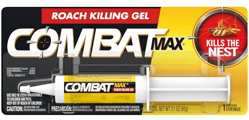 Combat Max Roach Killing Gel for Indoor and Outdoor Use, 1 Syringe, 2.1 Ounce (Pack of 1)