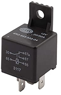 HELLA 4RD 933 332-041 Relay, main current - 12V - 5-pin connector - Changeover Contact - with holder