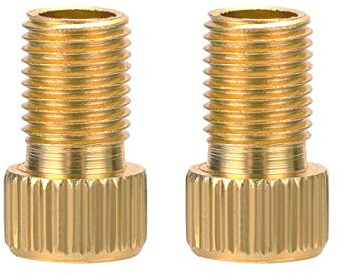 2pcs Presta to Schrader Brass Bike Bicycle Valve Adaptor with Seal Ring Adapter Converter
