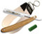 Profi Rasiermesser-Set Made in Germany Streichriemen Schärf Paste und Olivenholz Bartmesser aus Solingen - Traditionelles Rasier-Set Bart Pflege für Herren ideal zum Rasieren und Trimmen