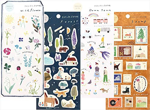 Kamiiso Sansho Masking Sticker Made in Japan SAIEN Miki Tamura Masking Tape Tigiri Picture B 3.9 x 7.9 x 0.1 inches (10 x 20 x 0.3 cm)