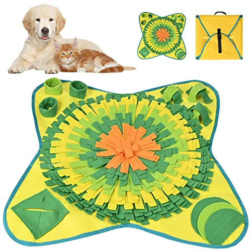 Emwel Schnüffelteppich Hund - NEU - hochwertiges Hundespielzeug - Intelligenzspielzeug für Hunde - Trainingsmatte für Haustier Hunde Katzen und waschbar