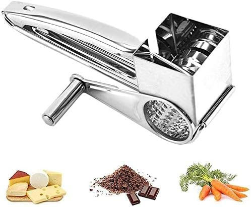 BuyWeek Moulin à Fromage, Moulin à Râper, Râpe à Fromage Rotative en Acier Inoxydable pour la Découpe le l'ail Les Noix le Gingembre la Carotte