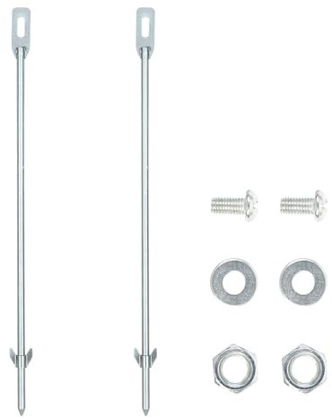 Andchi Paletti in metallo 2pcs per i segnali del cortile, 16,54” di lunghezza / 0,315 pollici robusti del segno del metallo per il prato di terra Sign holder metal outdoor