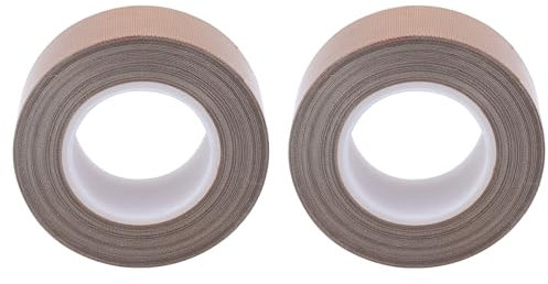 YDuupxe 2 Rouleaux de Ruban PTFE avec Support Adhésif, 300 °C, Résistant aux Températures élevées, Ruban D'emballage de Tuyaux pour Machines à Sceller, 0,25 Mm