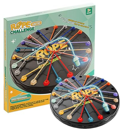 Rope Puzzle Game, Brainy Knots Rope Untangling Table Strategy Board Game Rope Untying Games Toy Logic Puzzle Board Game Ropes Sorting Puzzles For Adults