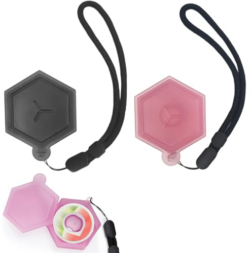 PYEUIFT 2 Pezzi Scatola di Immagazzinaggio per Pod Air Up, Casetta Portatile per Capsule Aromatizzate, Senza BPA, Rosa e Nero, per l'Uso Quotidiano e Viaggio