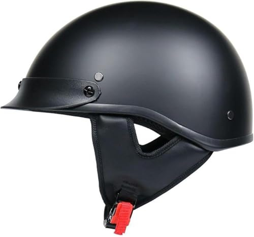 Motorcykel Halvhjälmar Hjärnlock Halvskal Jet Hjälm Scooter Hjälm Retro Hjälm Motorcykel Halv Hjälm Herr Och Kvinnor Vuxna För Cruiser Chopper Biker Moped Ece-godkännande, #2, M(55-56CM)