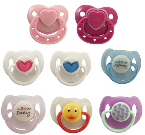 Vmiorzq 6pcs Doll Magnetic Pacifier, Pretend Feeding Toy Supplies, Pacifier For Baby Dolls, Toy Accessories For Children Boys Girls Gift