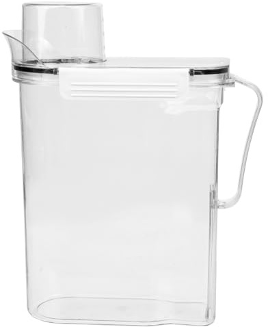 GARVALON Cubo de Almacenamiento para Detergente en Polvo Grande Capacidad 18x29 Cm Transparente Tapa Sellada para Uso Doméstico y Hotelero, Contenedor Práctico para Loción y Lavado