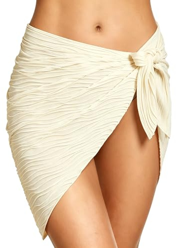 Elusorsun Falda de Playa Corta Pareos Playa Mujer Bikini Cubierta Sarong para Playa Piscina Vacaciones