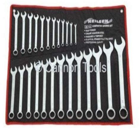 Neilsen ct0795 Spanner Set 25pc (Combination-Satin Finish) 6-32mm, Silver