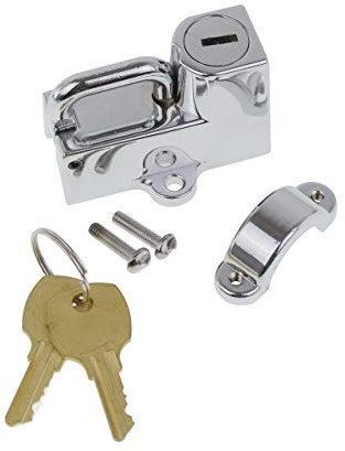 HDBUBALUS Set di Lucchetti per Casco Universale Adatto per Motociclette con Tubo Da 22 Mm 7/8 Cromato