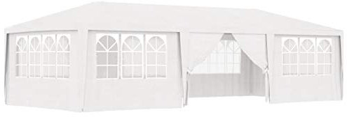 Festnight Carpa Profesional para Fiestas con Paredes Carpa de Jardín Patio Blanco 90 g/m² 4x9 m