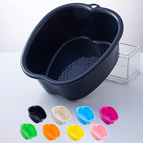 Bassin de Bain de Pieds, Spa d'eau et Massage des Pieds, pour Pédicures Tremper Les Pieds Détox et Massage, éPais et Robuste Bassine Pied Parfait Pour Tremper Les Pieds (Black)