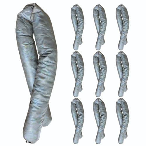 BearTOOLS Spill Control Absorbent Sock, Use in Cleanup of Water Based Fluids & Non-Agressive Oil, For Indoor or Outdoor, UK-Made, Size 1.2M x 76MM, 40L Maximum Absorption Capacity (10-pack)