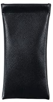 LEEQBCR Étui à lunettes de soleil portable 1 pièce à encliqueter, poche à lunettes, étui à lunettes souple, étui à lunettes de lecture pour dames (argent) (le noir)