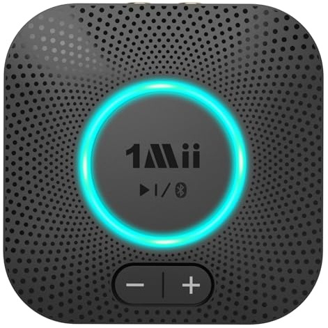 1Mii B06S Receptor Bluetooth 5.2 para sistema de transmisión de música, adaptador de audio inalámbrico de alta fidelidad para receptor estéreo con aptX HD aptX de baja latencia, receptor Bluetooth con