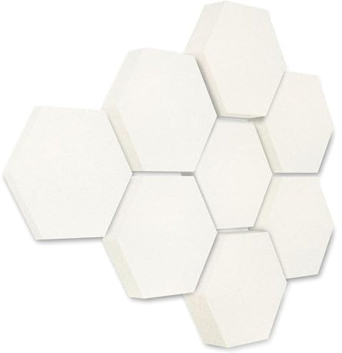 platino24 Akustikpaneele 8 Elemente Edition LOFT 3D I Ø 300mm Akustikplatten Schalldämmung Wand & Decke I Akustikschaum Schall-Absorber aus Basotect 30-70mm mit Akustikbeschichtung Farbe: Snow