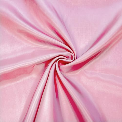 Textrend Stoff Futterstoff - Meterware - 1 Meter 140 x 100 cm - Stoffe zum Nähen - Abschlussstoff für Bekleidung - Rosa