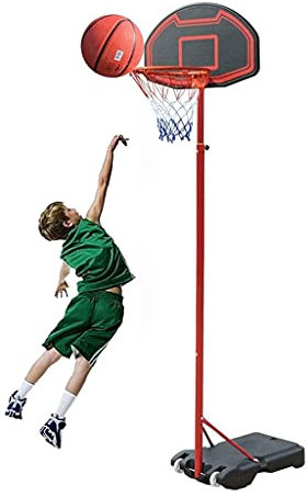 Basketställ, justerbart fristående basketställ, sportbasketställ för ungdomsbakgård, lämplig för trädgård, innergård