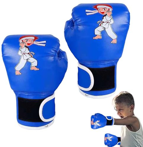 Gants de boxe pour enfants – Gants de boxe mignons avec bandages pour les mains | Les gants de boxe peuvent travailler efficacement sur les compétences de boxe et l'exercice, parfaits pour les arts