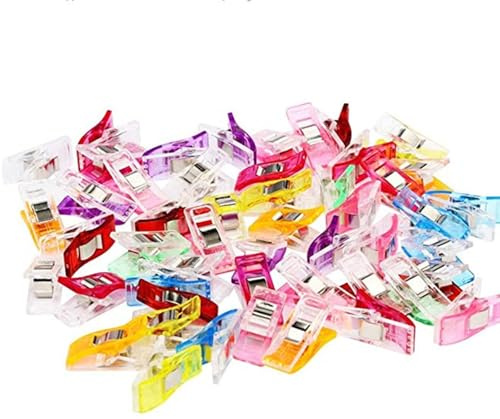 100 Pcs Sewing Clips,Multipurpose Sewing Clips for Fabric,Bright-colored Fabric Clip Sewings,Compact Easy to Store Sewings Clip Dressmaking,for Quilting,Knitting,Crafting,Crocheting,DIY,Adults