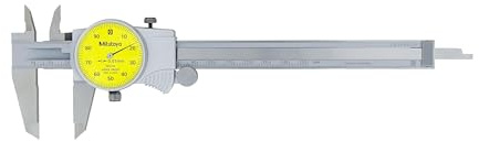 Mitutoyo 505-732 - Calibre de esfera (1 mm por rev, 0-150 mm, precisión de 0,01 mm)