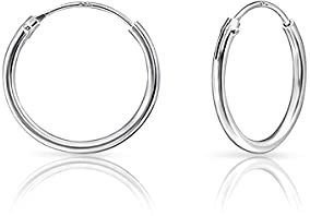 Creolen Damen - Klappcreolen Silber 925 - Creole - Ohrringe Kreolen Silber - Silberohrringe 925 Damen Creolen - Kleine Ohrringe Creolen - Kleine Kreolen Silber - 16mm