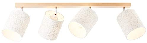 Brilliant Living Galance Deckenstrahler holz hell/weiß 86731/75