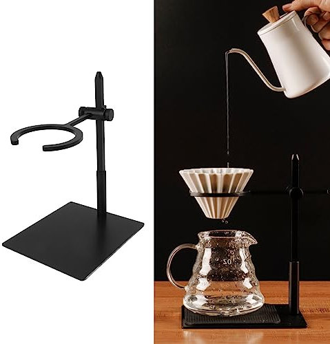 Pour Over Coffee Station Dripper Stand, mit Verstellbarem Aluminiumlegierungsständer Drip Coffee Brewer, Wiederverwendbarem Edelstahlfilter, Stabiler Basis, für Home Office oder