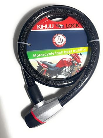 CANDADO Cierre ANTIRROBO PITÓN para Moto Motocicleta CICLOMOTOR Bicicleta Casco Cadena Recubrimiento Seguro