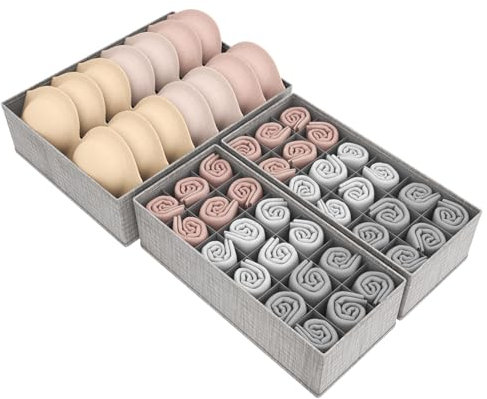 Lifewit 3er Set Organizer für Kommode, Wickeltisch, Kleiderschrank Organizer, Schubladen, Ordnungssystem für Wickelutensilien,Kinderkleidung, Socken, BH, Unterwäsche