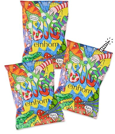 einhorn Kondome - 21 BIG Kondome Monatsration - XL-Größe 57 mm - vegane, hormonfreie Verhütung ohne Chemie - natürlicher Gleitfilm - nachhaltig und sicher