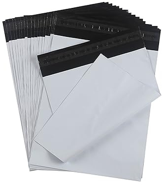 HVDHYY 40 * 60cm Enveloppe Plastique Expedition Grand Pochette Colis VintedAuto-adhésif Emballage Envoie Blanc Sacs d'expédition Polystyrène pour Vêtements, Textiles et Boîtes à Chaussures 30pcs